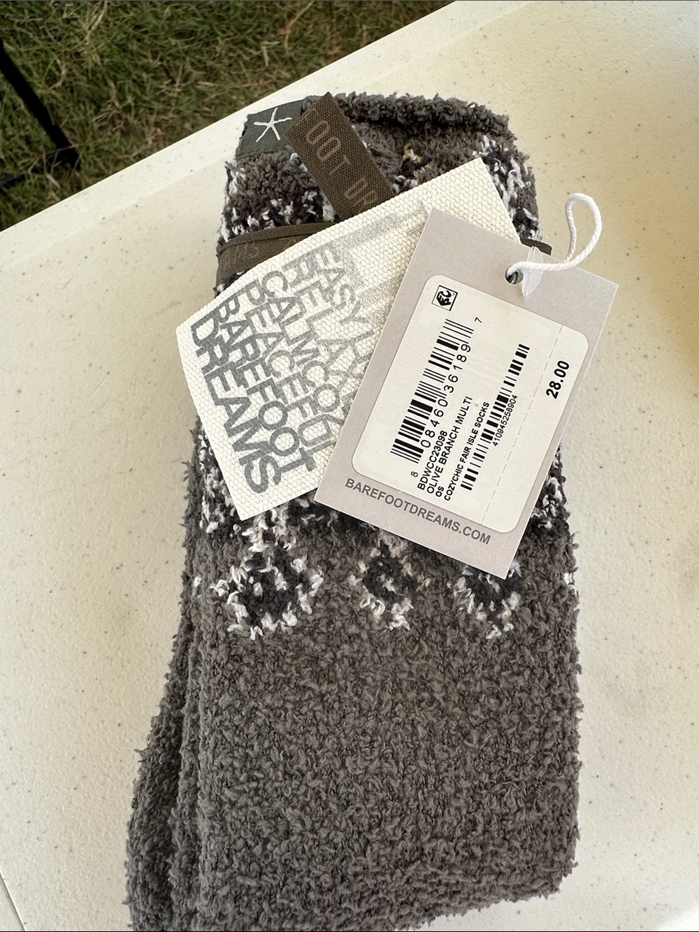 Barefoot Dreams Plush Charcoal Gray Lounge Socks